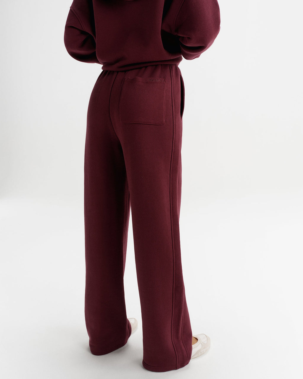 Classic Straight Leg Sweatpants - Damson Red