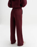 Classic Straight Leg Sweatpants - Damson Red