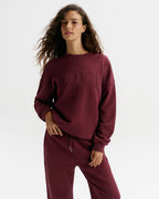 Classic ADA Oversized Sweatshirt - Damson Red