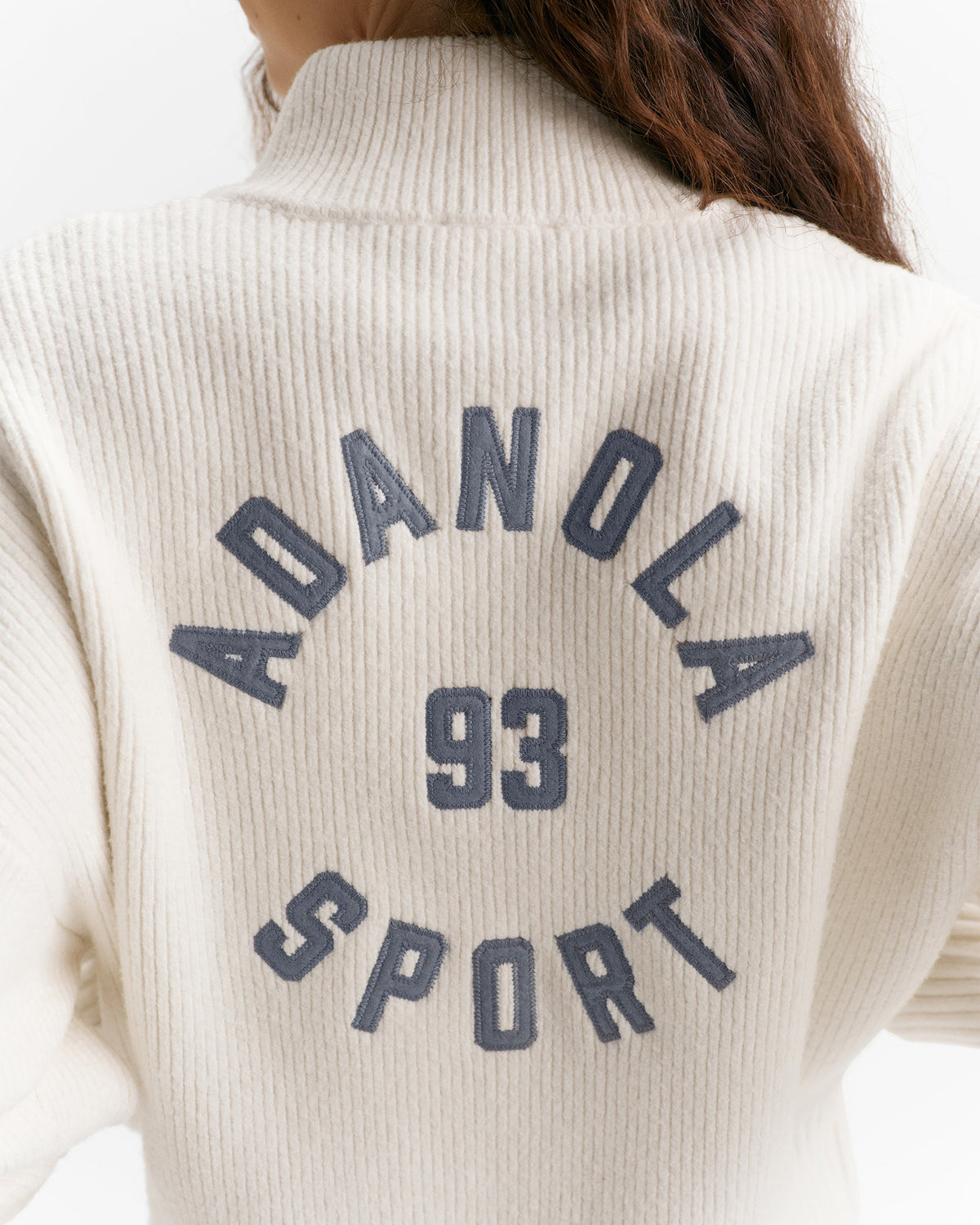 Knit Zip Up Sweatshirt - Marshmallow White