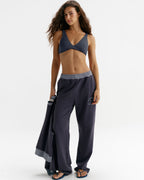 Straight Leg Sweatpants - Navy Blue