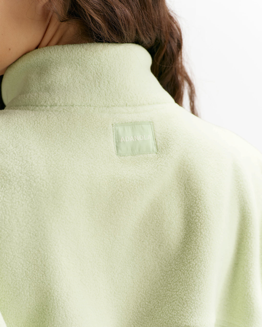 Funnel Neck Polar Fleece - Lime Cream