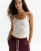 Modal Soft Lounge Cami Top - Marshmallow White