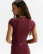 Ultimate Cap Sleeve Top - Damson Red