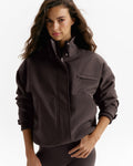 Funnel Neck Jacket - Coffee Bean