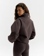 Funnel Neck Jacket - Coffee Bean