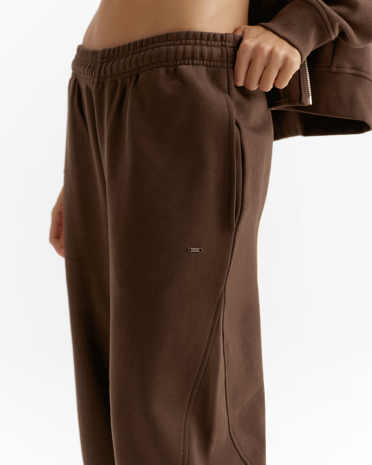Barrel Leg Sweatpants - Chocolate Brown