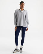 Oversized Rugby Top - Light Grey Melange