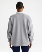 Oversized Rugby Top - Light Grey Melange