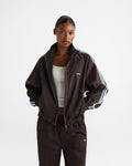 Stripe Detail Track Jacket - Coffee Bean