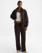 Stripe Detail Track Jacket - Coffee Bean