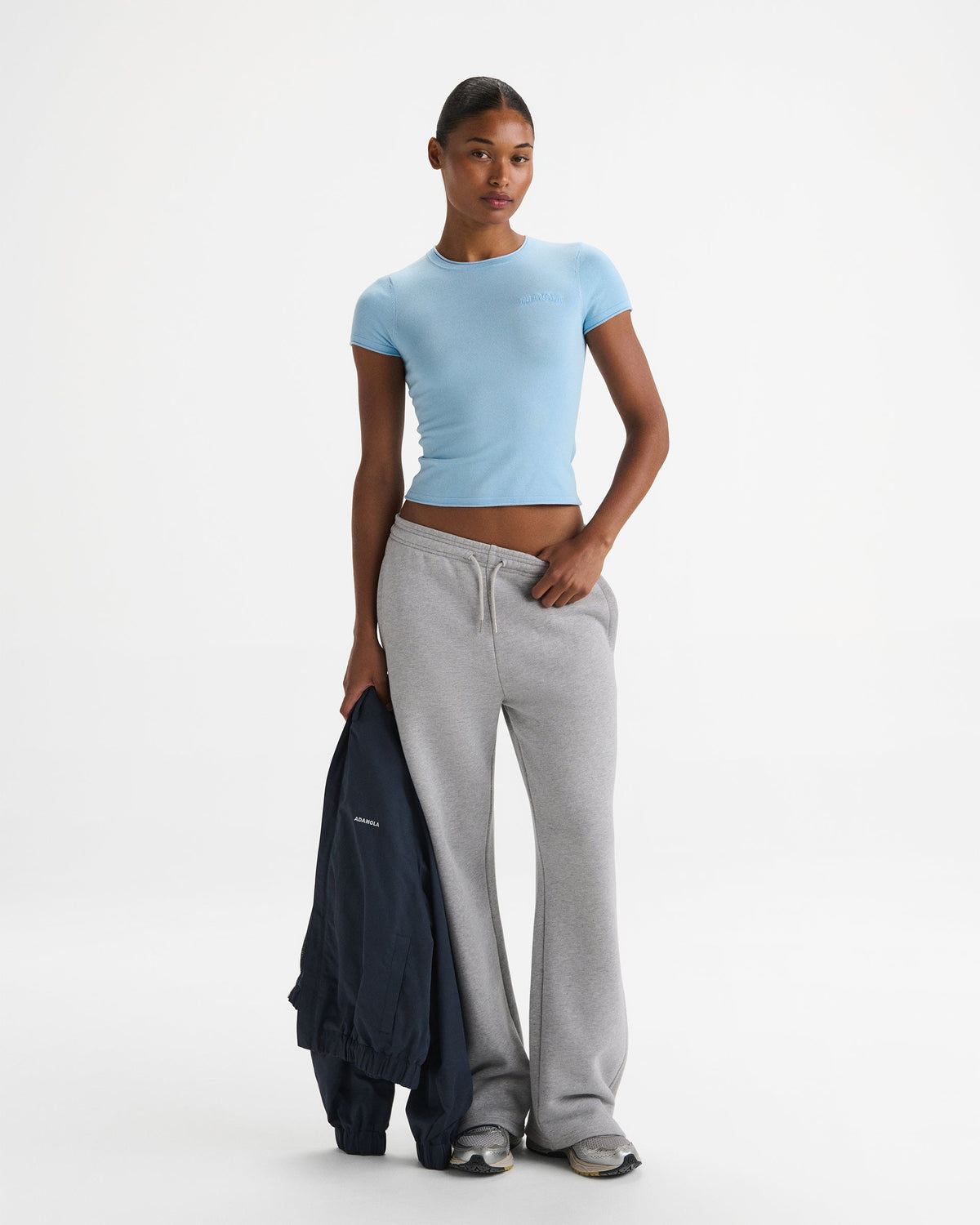 Knit Crew Neck T-shirt - Light Breeze Blue