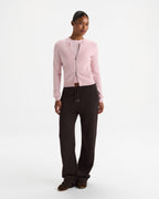 Knit Zip Through Cardigan - Pink