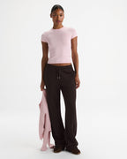 Knit Crew Neck T-shirt - Pink