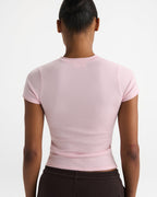 Knit Crew Neck T-shirt - Pink