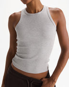 Modal Soft Rib Tank Top - Light Grey Melange