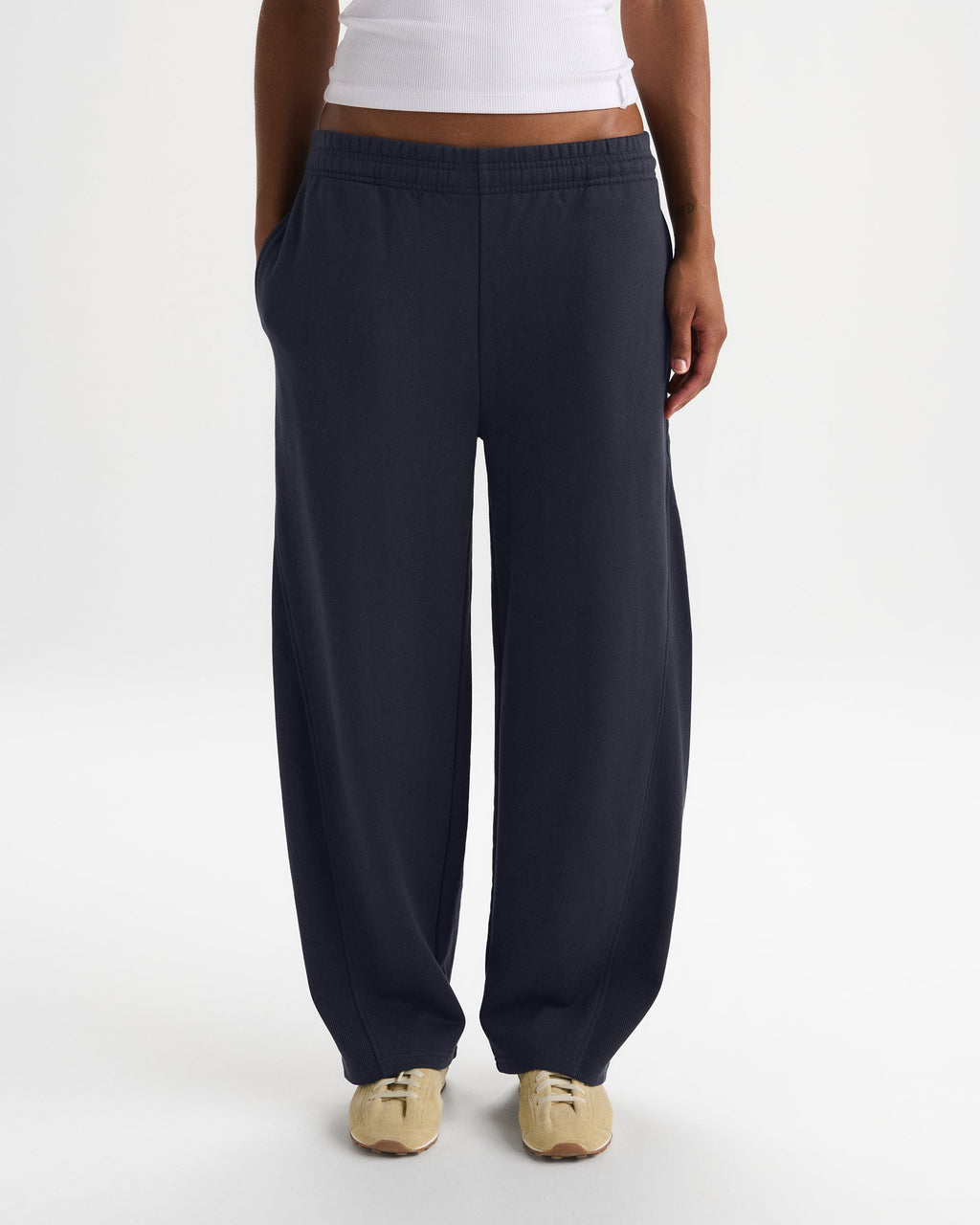 Barrel Leg Sweatpants - Midnight Blue