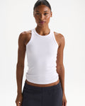 Modal Soft Rib Tank Top - White