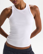 Modal Soft Rib Tank Top - White