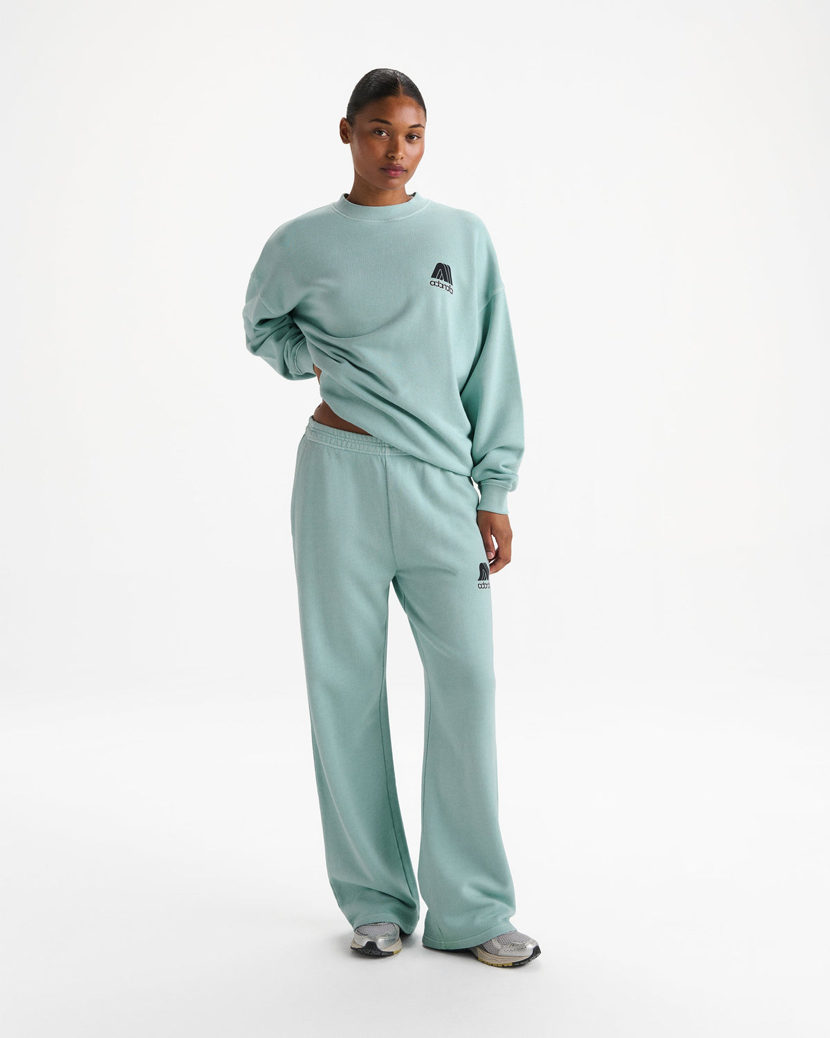 Straight Leg Sweatpants - Washed Ocean Blue