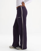 Straight Leg Sweatpants - Dark Plum