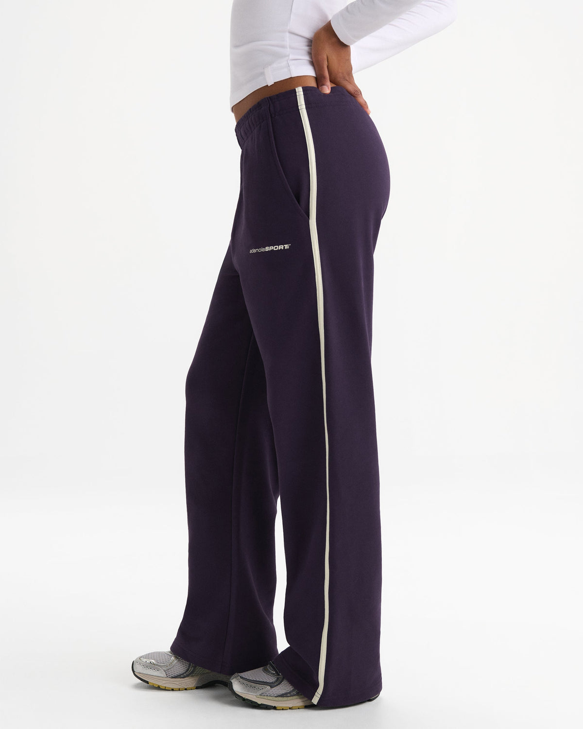 Straight Leg Sweatpants - Dark Plum
