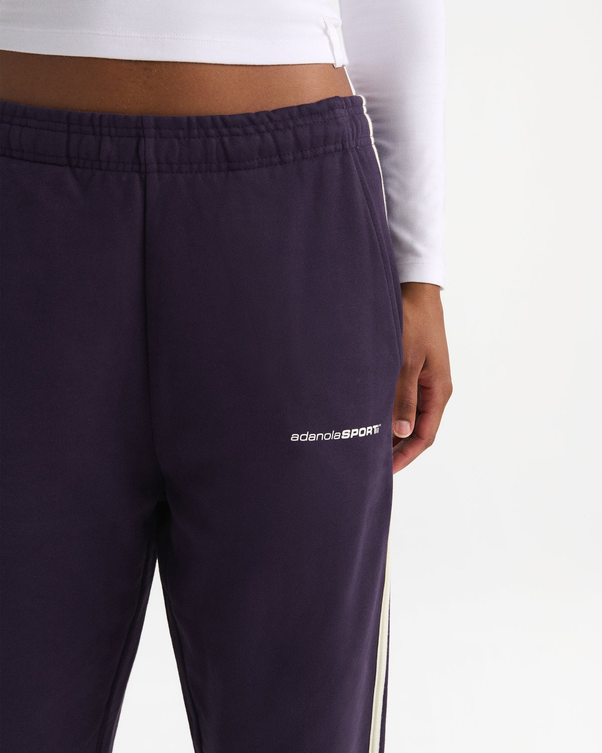 Straight Leg Sweatpants - Dark Plum