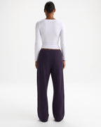 Straight Leg Sweatpants - Dark Plum