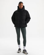 Hooded Puffer Jacket - Black