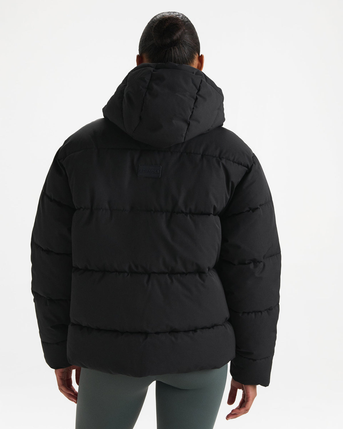 Hooded Puffer Jacket - Black