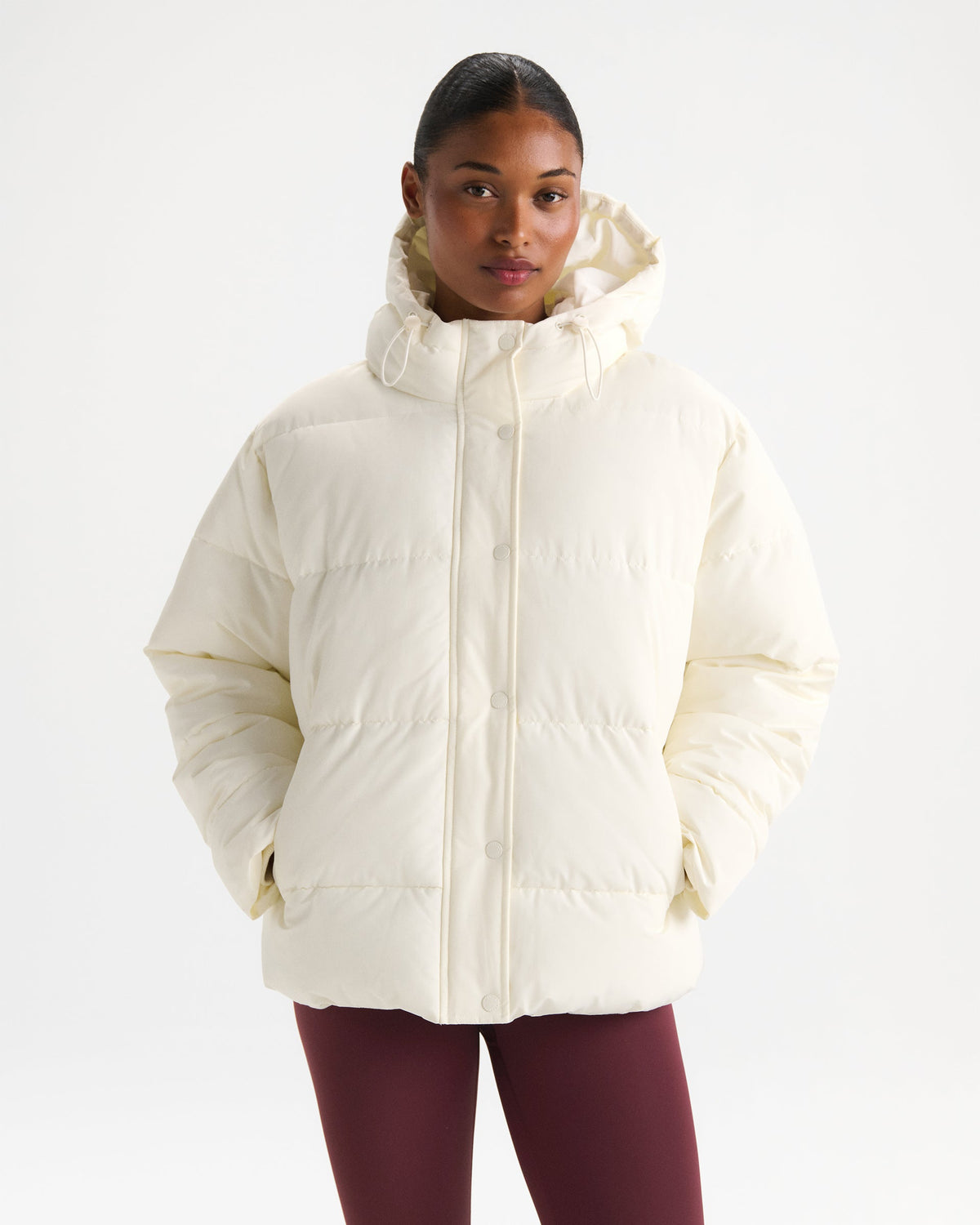 Hooded Puffer Jacket - Marshmallow White