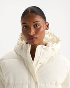 Hooded Puffer Jacket - Marshmallow White