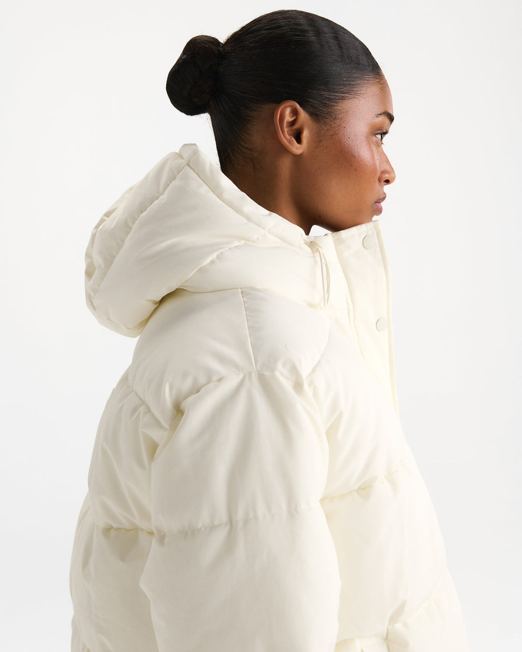 Hooded Puffer Jacket - Marshmallow White