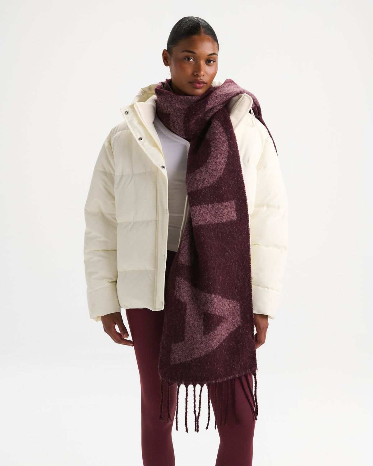 Knit Scarf - Dark Cherry