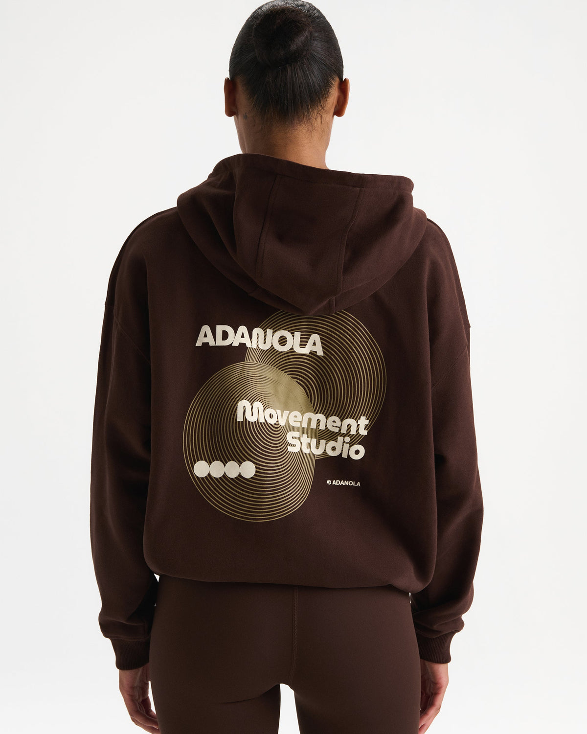 Oversized Zip Through Hoodie - Chocolate Brown