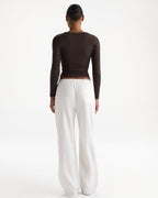 Cotton Pull on Pants - White