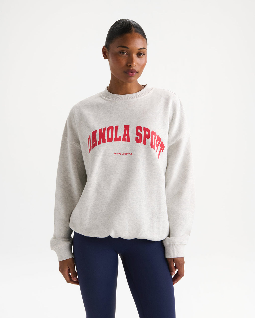 Oversized Sweatshirt - Light Grey Melange