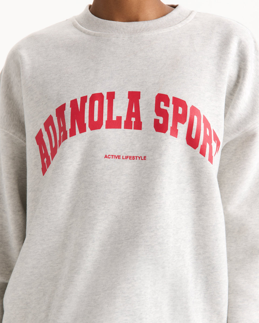 Oversized Sweatshirt - Light Grey Melange