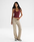 Ultimate V-Neck Racer Back Tank - Damson Red