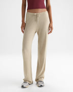 Knit Low Rise Roll Pants - Oatmeal Marl