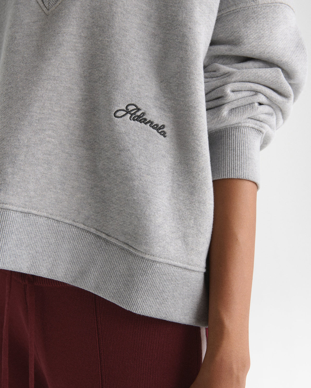 Classic V-Neck Sweatshirt - Heather Grey