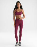 Classic Seamless Cross Back Bra - Berry Red
