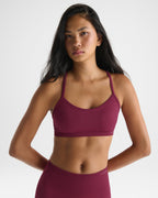 Classic Seamless Cross Back Bra - Berry Red