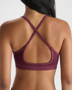 Classic Seamless Cross Back Bra - Raspberry Stripe