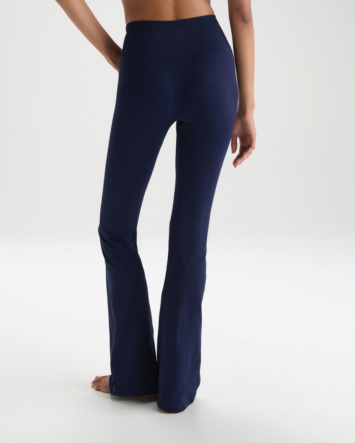 Classic Seamless Flared Leggings - Navy Blue