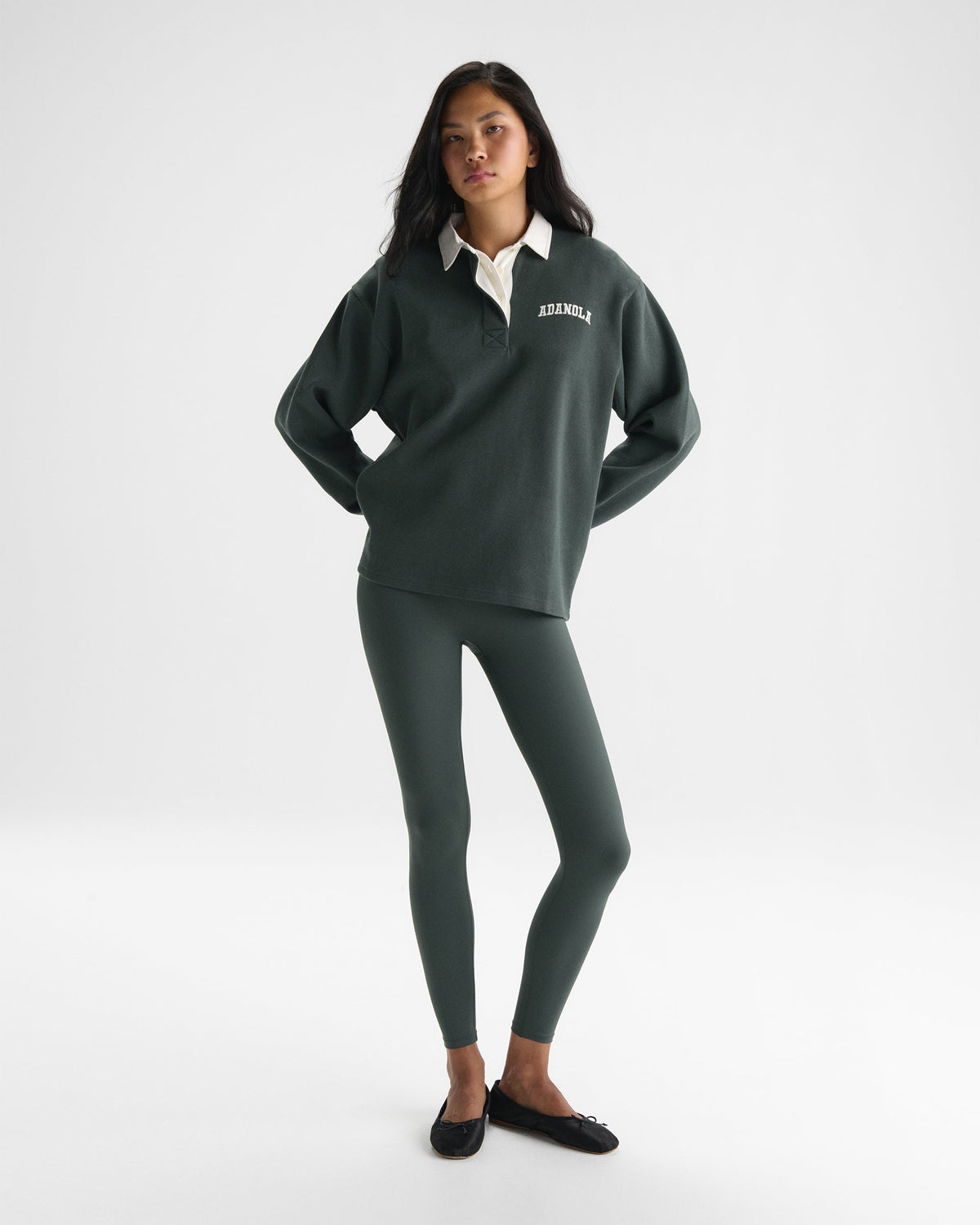 Oversized Rugby Top - Sea Green