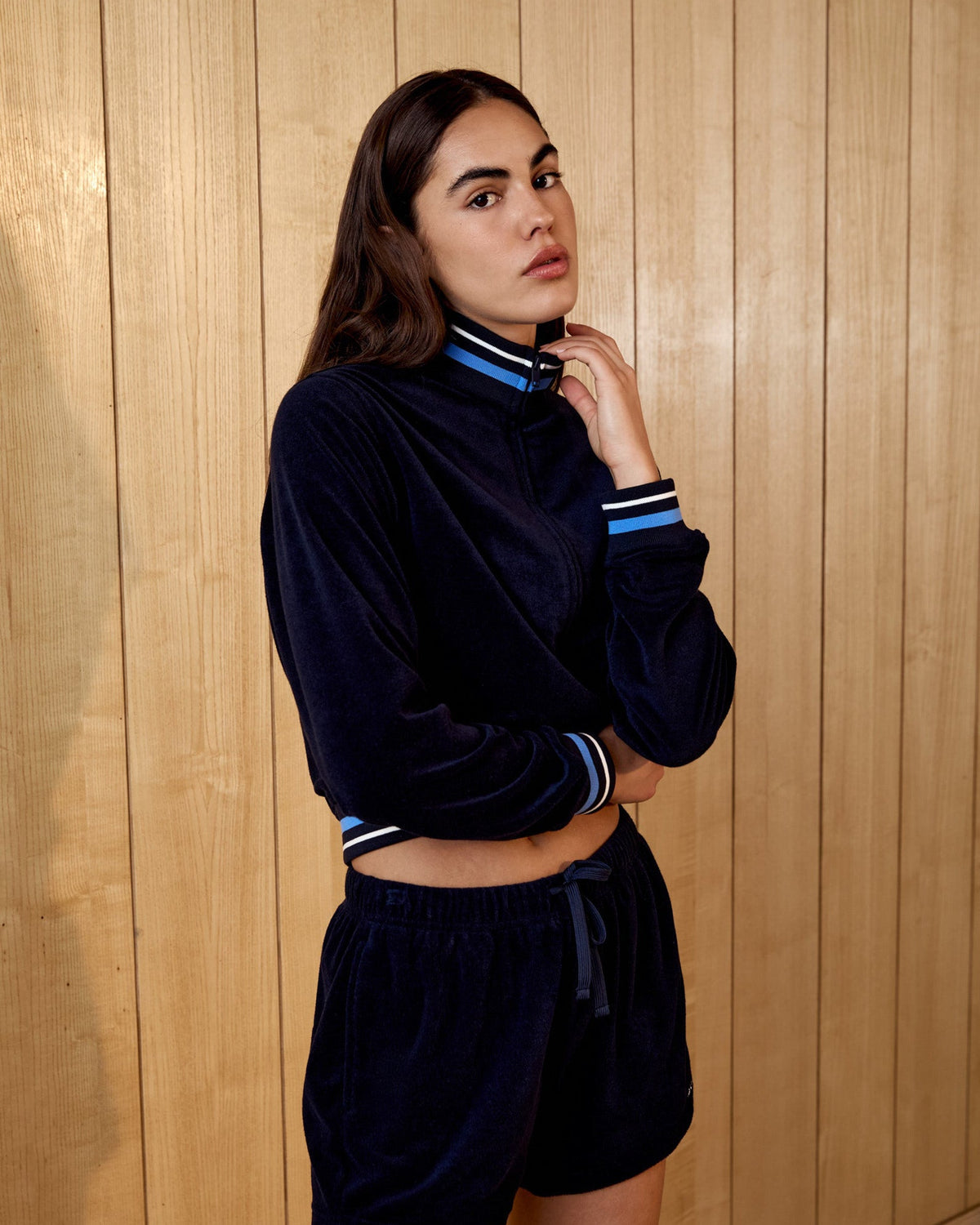 Towelling Shorts - Navy Blue
