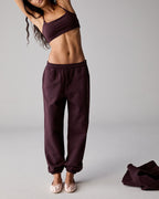 Cuffed Sweatpants - Dark Cherry