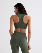 Classic Seamless Racer Back Bra - Thyme Green