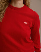 Knit Crewneck Sweatshirt - Classic Red